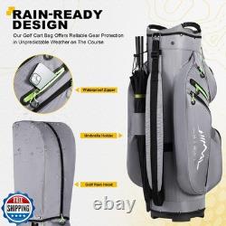 UNIHIMAL Golf Cart Bag, 15 Way Organizer Divider Top with Handles