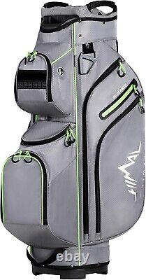 UNIHIMAL Golf Cart Bag 15 Way Organizer Divider Top with Handles Rain Cover Gray