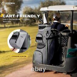 UNIHIMAL Golf Cart Bag 15 Way Organizer Divider Top with Handles Rain Cover Gray