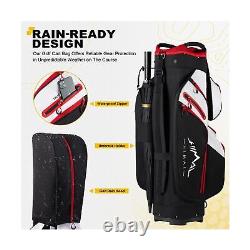 UNIHIMAL Golf Cart Bag, 15 Way Organizer Divider Top with Handles and Rain Co