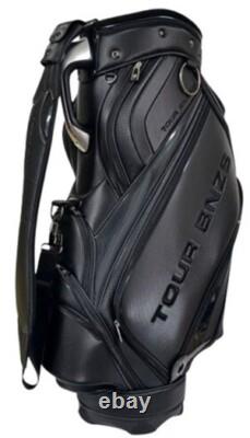 USED Tour Bnzs Leather Staff/Cart Golf Bag 5-Way Divider, Custom, USA Made