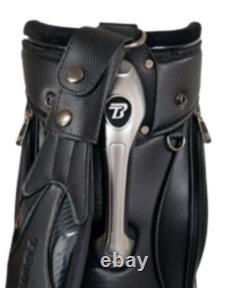 USED Tour Bnzs Leather Staff/Cart Golf Bag 5-Way Divider, Custom, USA Made