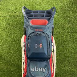 Under Armour Storm Armada Golf Bag! 14 Way Golf Cart Bag Red/White/Blue USA
