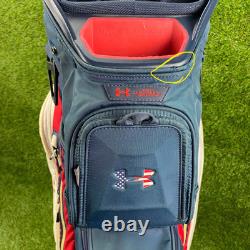 Under Armour Storm Armada Golf Bag! 14 Way Golf Cart Bag Red/White/Blue USA