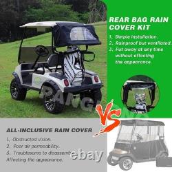 Universal Golf Cart Rear Bag Rain Cover Kit, Club Car, EZGO and Yamaha 2 Seat