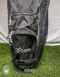 Used Callaway CHEV 14 Way Golf Cart Bag Black Embroidered Las Vegas National
