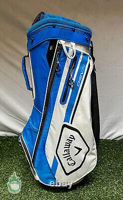 Used Callaway CHEV 14 Way Golf Cart Carry Bag Blue/White Las Vegas Country Club