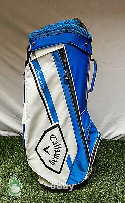 Used Callaway CHEV 14 Way Golf Cart Carry Bag Blue/White Las Vegas Country Club