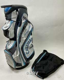 Used Callaway CHEV ORG 14 Golf Cart Carry Bag White/Gray/Blue