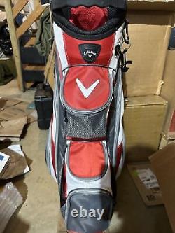Used Callaway CHEV ORG 14 Way Golf Cart Carry Bag Red/White