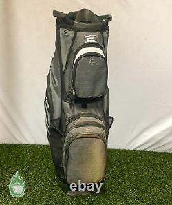 Used Cobra 14-Way Golf Cart/Carry Bag Gray/Black Rainhood & Strap Included