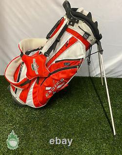 Used Exotics 5-Way Stand Cart Carry Golf Bag Red/White