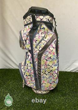 Used Glove It Ladies Golf Cart/Carry Bag 15-Way White Floral