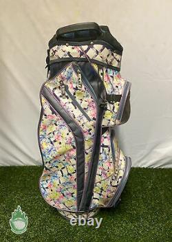 Used Glove It Ladies Golf Cart/Carry Bag 15-Way White Floral