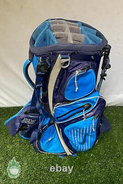Used Nike Golf Performance Hybrid 14-Way Cart/Carry Stand Golf Bag Blue