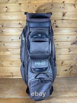 Used Ping Pioneer Golf Cart/Carry Bag 15-Way Divided Black With Handle & Strap