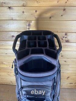 Used Ping Pioneer Golf Cart/Carry Bag 15-Way Divided Black With Handle & Strap