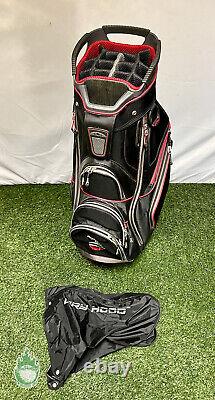 Used Sun Mountain 130 Cart/Cary Red & Black Golf Bag 14-Way Dividers Ships Free