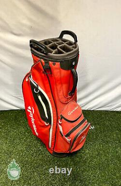 Used TaylorMade 14-way Golf Bag Red With Rainhood Las Vegas National Ships Free