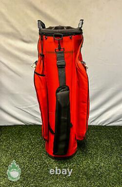 Used TaylorMade 14-way Golf Bag Red With Rainhood Las Vegas National Ships Free