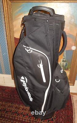 Used Taylormade Cart Bag / 14 Way Divide / Black White Trim / No Raincover