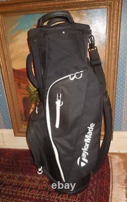 Used Taylormade Cart Bag / 14 Way Divide / Black White Trim / No Raincover