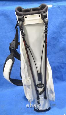 Used Titleist Golf Cart/Carry Stand Bag 4-Way Divided White Dual Straps