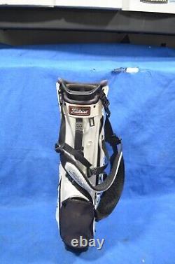 Used Titleist Golf Cart/Carry Stand Bag 4-Way Divided White Dual Straps