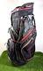 Very Nice Sun Mountain C-130 Golf Club Cart Bag 14 Dividers Black/red