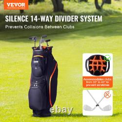 VEVOR 36 Golf Cart Bag with 14 Way Organizer Divider Top 13 Pockets Black