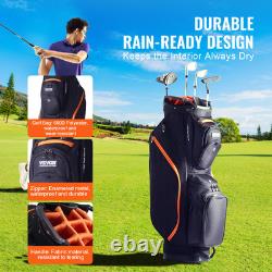 VEVOR 36 Golf Cart Bag with 14 Way Organizer Divider Top 13 Pockets Black