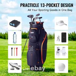 VEVOR 36 Golf Cart Bag with 14 Way Organizer Divider Top 13 Pockets Black