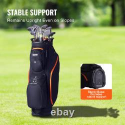 VEVOR 36 Golf Cart Bag with 14 Way Organizer Divider Top 13 Pockets Black