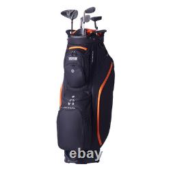 VEVOR 36 Golf Cart Bag with 14 Way Organizer Divider Top 13 Pockets Black