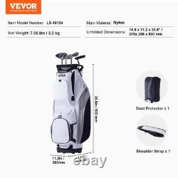 VEVOR Golf Cart Bag with 14 Way Organizer Divider Top, 36 13 Pockets Premium Ny