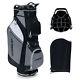 Valuable Golf Cart Stand Bag With14-way Dividers & 7 Waterproof Pockets Rain Hood