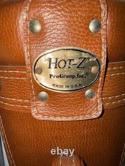 Vintage Austin Texas Longhorn Hot-Z Leather Golf Cart Bag 6 Way Divider