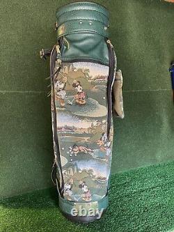 Vintage Belding Sports Disney Mickey & Minnie Mouse Golf Bag /USA MADEGreen
