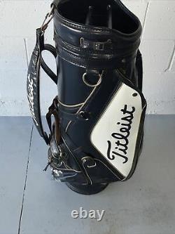 Vintage Black & White Titleist 6-Way Club Divider Cart/Carry Golf Bag Cover