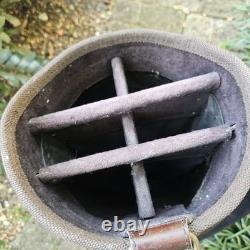 Vintage Burton Golf Bag 6 Way 4 Pockets Cart Carry Brown Gray Leather