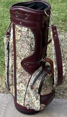 Vintage Burton Tapestry Golf Cart Bag 90s 3-Slot Divider USA Rain Head Covers