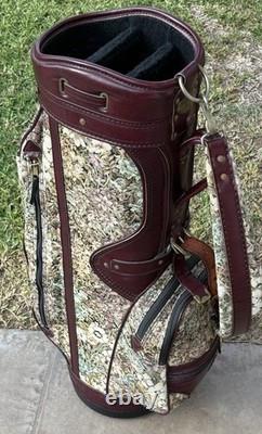Vintage Burton Tapestry Golf Cart Bag 90s 3-Slot Divider USA Rain Head Covers