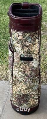 Vintage Burton Tapestry Golf Cart Bag 90s 3-Slot Divider USA Rain Head Covers