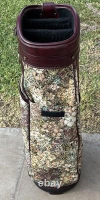Vintage Burton Tapestry Golf Cart Bag 90s 3-Slot Divider USA Rain Head Covers