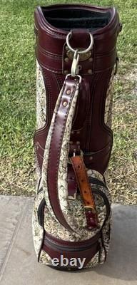 Vintage Burton Tapestry Golf Cart Bag 90s 3-Slot Divider USA Rain Head Covers
