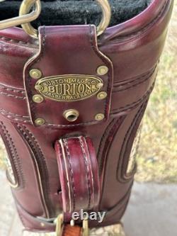 Vintage Burton Tapestry Golf Cart Bag 90s 3-Slot Divider USA Rain Head Covers