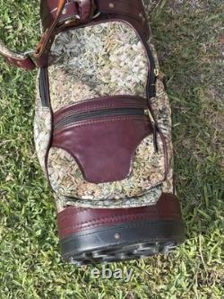 Vintage Burton Tapestry Golf Cart Bag 90s 3-Slot Divider USA Rain Head Covers
