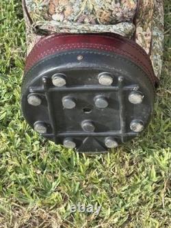 Vintage Burton Tapestry Golf Cart Bag 90s 3-Slot Divider USA Rain Head Covers