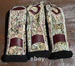 Vintage Burton Tapestry Golf Cart Bag 90s 3-Slot Divider USA Rain Head Covers
