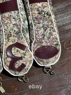 Vintage Burton Tapestry Golf Cart Bag 90s 3-Slot Divider USA Rain Head Covers